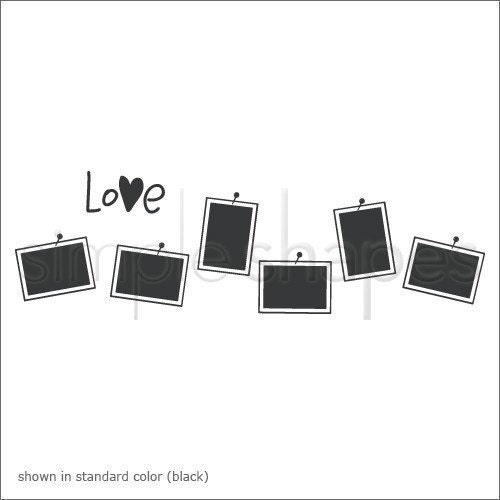 Picture and Photo Frame Layout Decal - Photo Love - Vinyl Wall Sticker