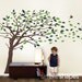Wall Decals Tree wall decal: Elegant Style Blowing Leaves Tree Decal for Baby Nursery or Home