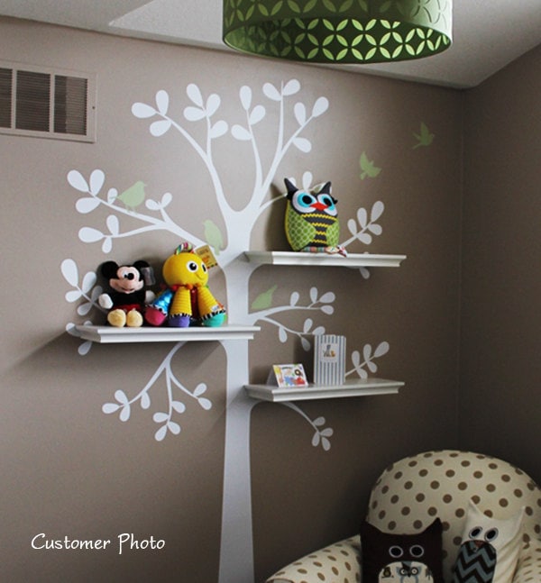 Popular items for shelving tree decals on Etsy