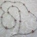 ID Holder Lanyard Necklace in Amethyst with Vitrail Accents, converts to two strand necklace