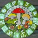 Vintage Mushrooms Trivet Frogs Kitchen