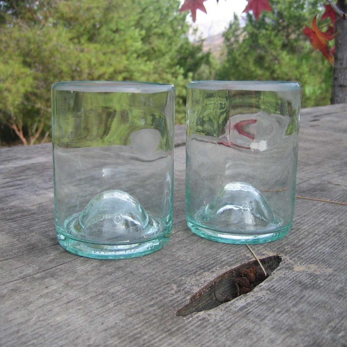 Two Short Pinot Grigio Wine Bottle Tumblers