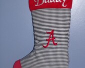 Alabama houndstooth Christmas Stocking