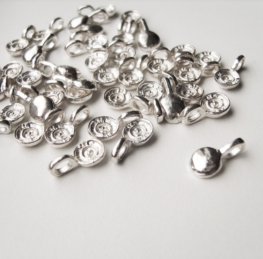 Silver Plated Glue On Bail - 10 pcs
