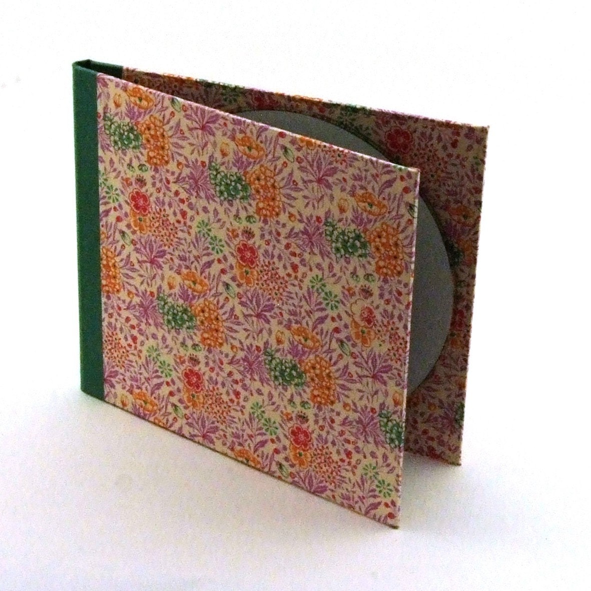 Nauli handmade DVD folio Summerflower pink green