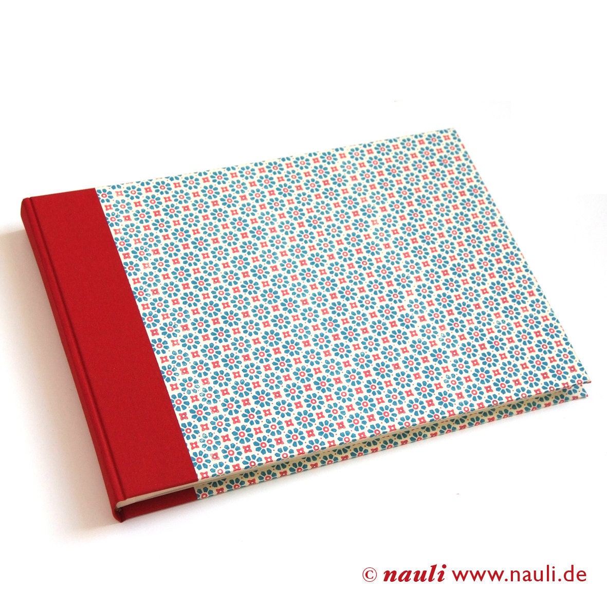 Heirloom Wedding Photoalbum XL Flower- Stamps teal red