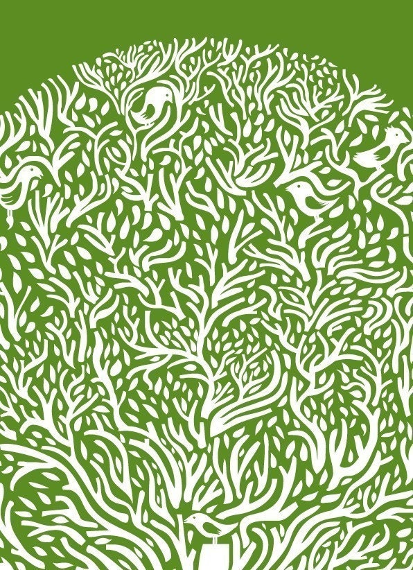 Green Tree Print - 8x10 or A4