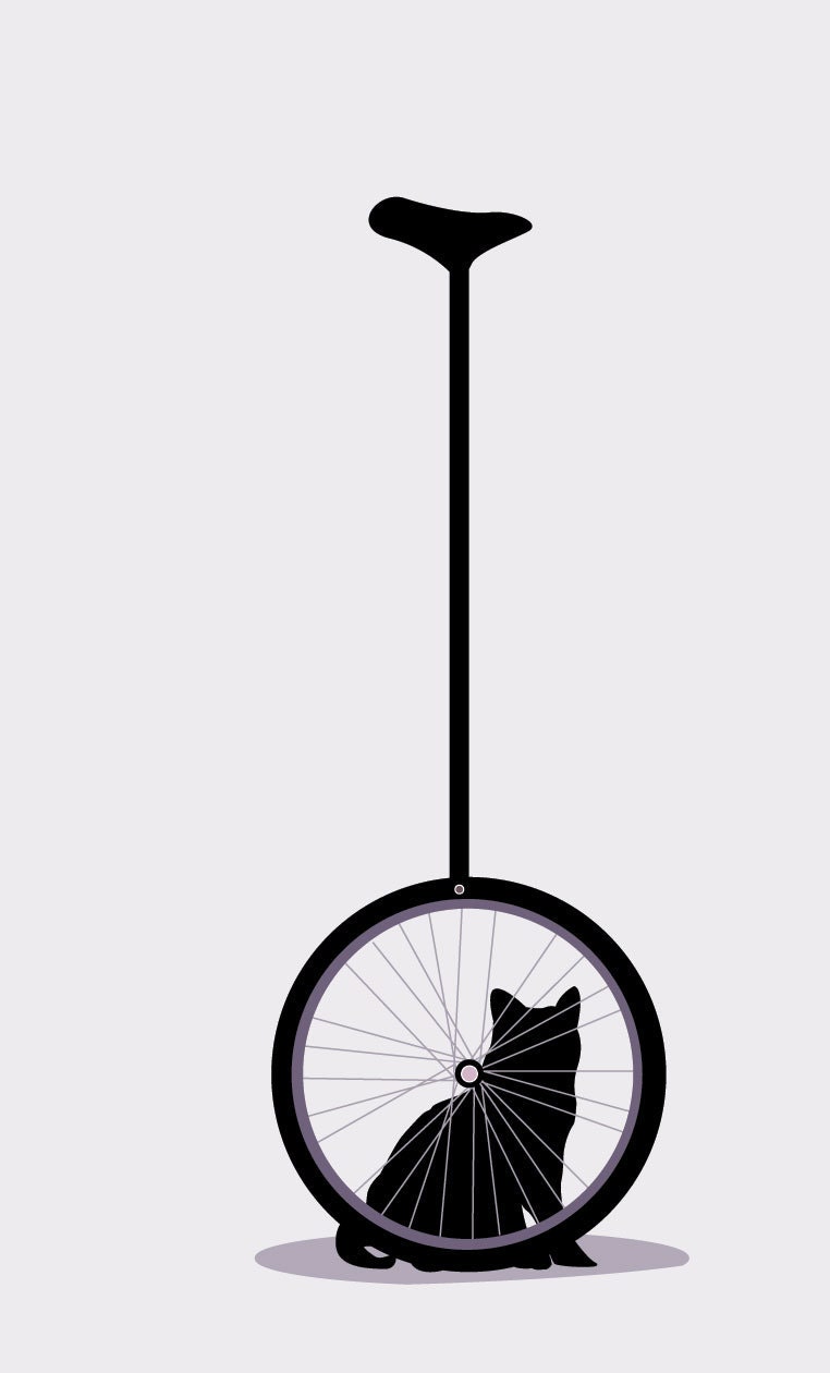 Custom to Anucia - Cats on Unicycle Big Print