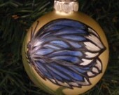 Hand Painted, Glass Ornament Butterfly series - Hewitson's Uraneis
