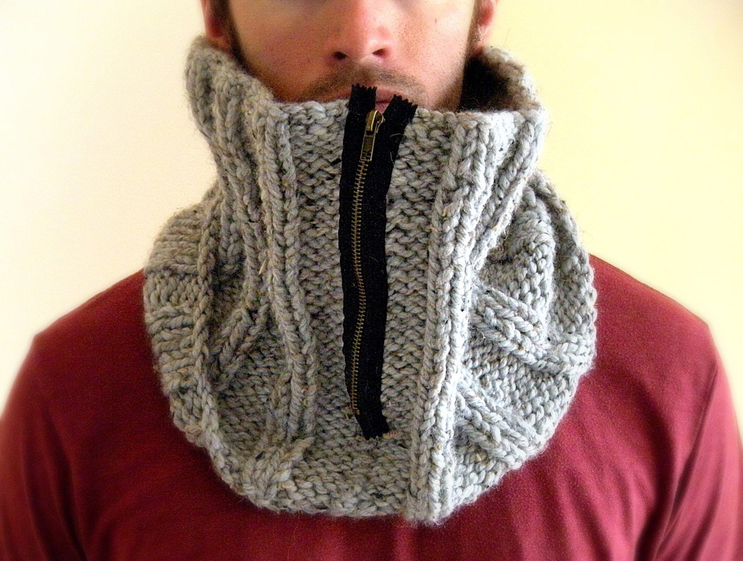 The University Cowl - Gray Grey Marble gift for him