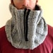 The University Cowl - Gray Grey Marble gift for him