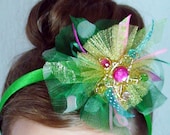 Gold Christmas Star - Christmas Headband - Girls Hair Accessory  for Christmas Tree Holiday Dress in Green Gold Pink Blue and Yellow