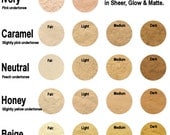 SAMPLES Mineral Foundation - Medium Coverage With Glow - 18 Colours To Choose From