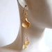 Citrine and Calla lily connector long drop earrings