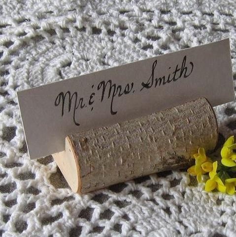 Set of 10 Rustic Wedding Place Card Holders