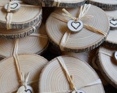 20 Single Ash Coasters Wedding Favor