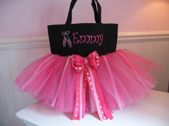 Tote Dance Bag - Personalized with any name and has rhinestone Ballet ...