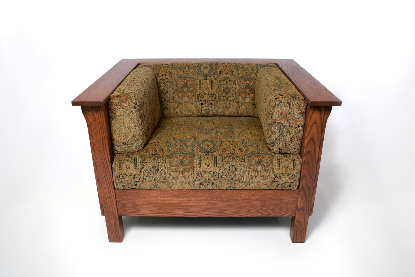 Mission Arts & Crafts Prairie Stickley style Club Cube Chair