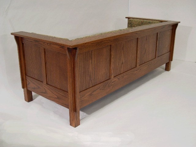Mission Arts and Crafts Prairie style Settle Sofa