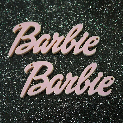 10 x Laser cut acrylic Barbie pendants