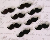 8 x Laser cut acrylic moustache cabochons