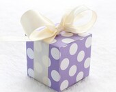 Printable Posh Dots Lilac Square Favor Box