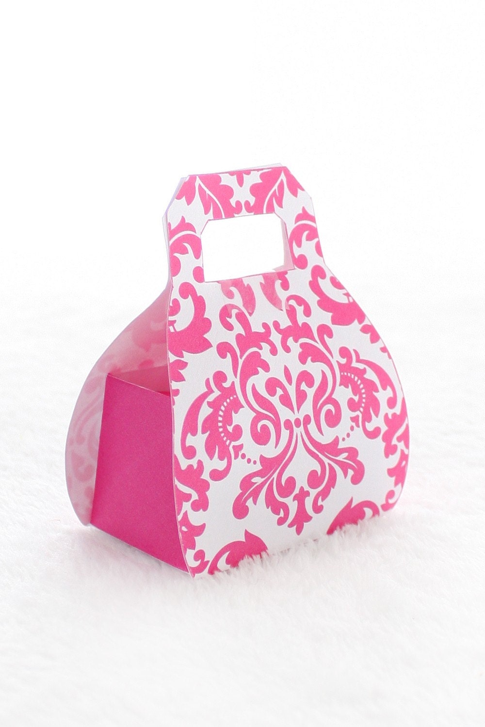 Posh Printables Bold Damask Hot Pink Purse Box Print as many as you want