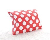 Posh Dots White on Red Printable Pillow Box DIY