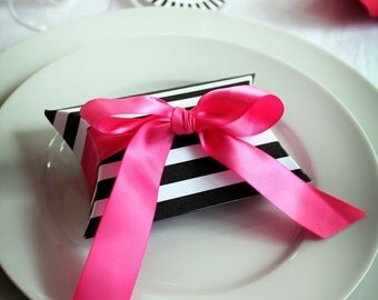 Stripe Printable Pillow Box Many Color Options