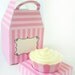 Posh Pink Stripe Printable Cupcake Holder Box