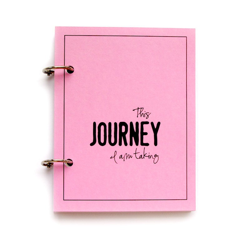Pink Travel Journal or Vacation Journal, Scrapbook, Diary for Spring Break - Journey in Spring Meadow Pink