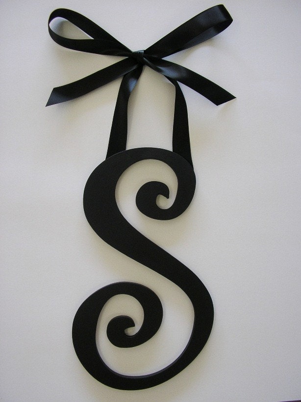 Painted Hanging Monogram Letters Extra Large 14 inch shown Basic Black SOLD PER LETTER