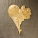Personalized Wood Carving of an Abstract Heart carved in Burl Wood, by Gary Burns the Treewiz, Woodworking