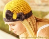 The Flapper Bow Beanie Ladies Hat Crochet Pattern  PDF 26