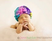 newborn hat photo prop crochet PATTERN PDF 50 can be made plain with mohawk or pompom
