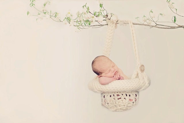 Hanging Basket Newborn Photo Prop Crochet Pattern INSTANT DOWNLOAD PDF 63
