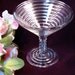 Manhattan Horizontal Ribbed Crystal Compote Depression Anchor Hocking