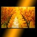 Original Landscape Autumn Colors Tree Pathway Abstract Painting Modern Contemporary Fine Art by Henry Parsinia Large 36x24