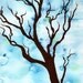 Awaiting Spring - Original watercolour painting inspired by a winter tree