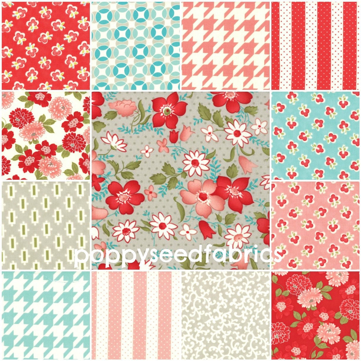 SALE.....10% off Vintage Modern by Bonnie and Camille for Moda, Create Your Own Fat Quarter Bundle- Pick 4 Fat Quarters, PSF specia