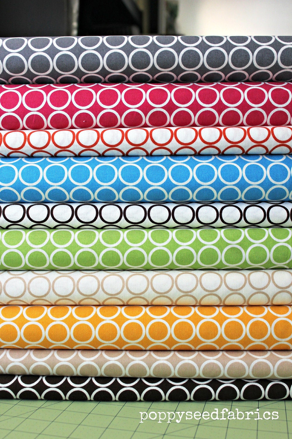 All In stock Metro Living Circles, half yard bundle, 9 total