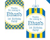 Design it yourself - Polka dots and stripes - Personalized DIY printable favor tags - Choose your own font and colors