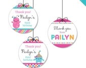 Little Monster party - Personalized DIY printable favor circles