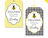 Bumblebee party - Custom DIY printable favor tags