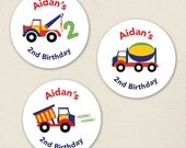 Trucks party - Custom stickers - Sheet of 12 or 24 Il_170x135