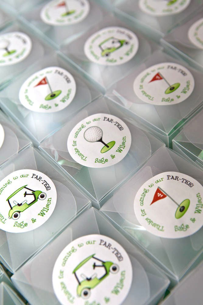 Golf party - Custom stickers - Sheet of 12 or 24