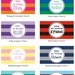 Design it yourself - Polka dots and stripes - Personalized DIY printable buffet cards - Choose your own font and colors