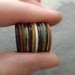Hammered Copper Stacking Ring in Painted Metal Patina