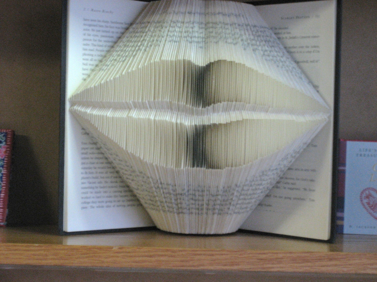 Folded Book Art Sculpture - Lover's Kiss - Engagement - Anniversary - Valentine - Girlfriend - Boyfriend