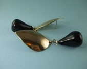 Ana Luisa Black Ceramic and Gold Fill Earrings